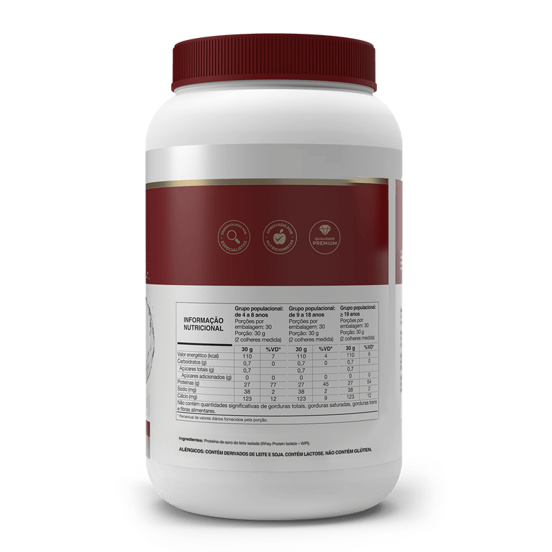 Whey Protein Isolado - Isofort - 900g neutro - Vitafor