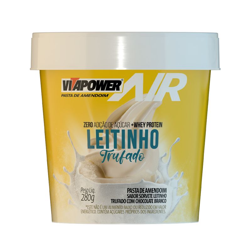 Pasta de Amendoim com Whey Protein Leitinho Trufado 1.005g - Vitapower